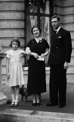 Young Princess Elizabeth with King George VI and Queen Elizabeth
